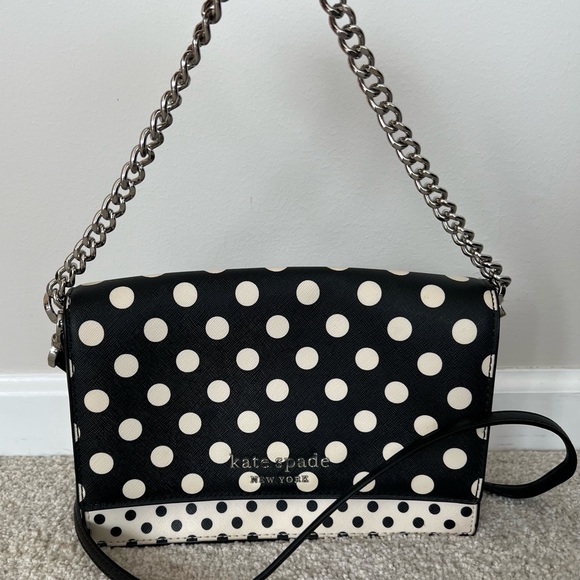 Kate Spade Polka Dot Crossbody Bag in Black and White - Picture 9 of 11